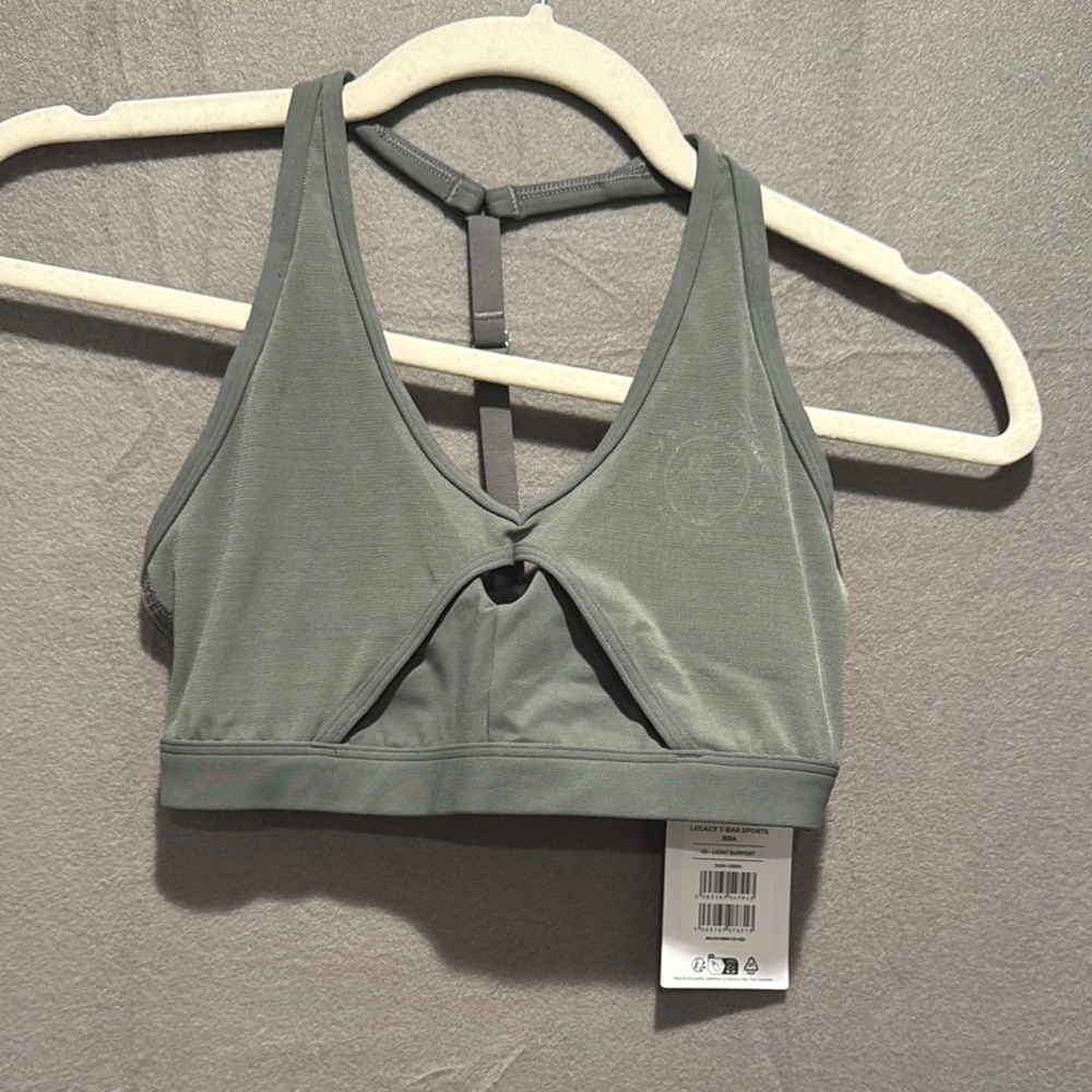 Gymshark Legacy T-Bar Green Sports Bra